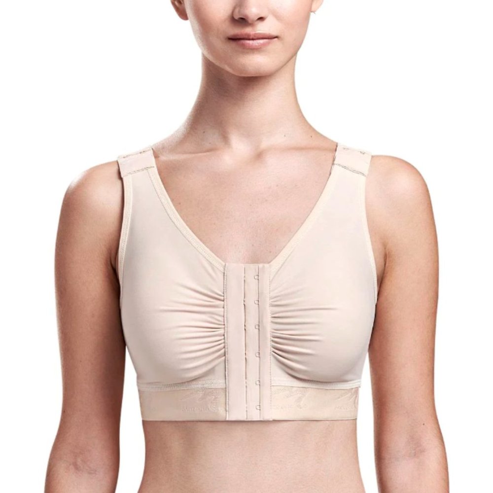 Marena Flexfit Adjustable Shirred Front Bra Beige Size 46